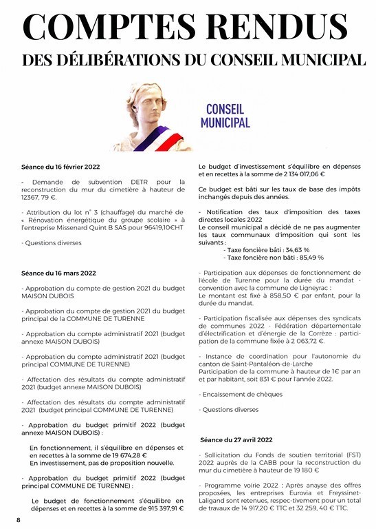 TURENNE INFOS DECEMBRE 2022 - Centerblog